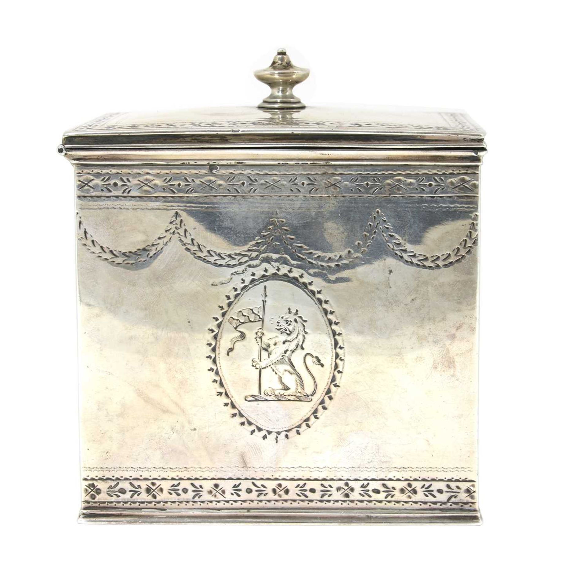 A George III silver tea caddy, - Image 2 of 5