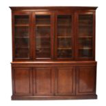 A Victorian mahogany library bookcase,