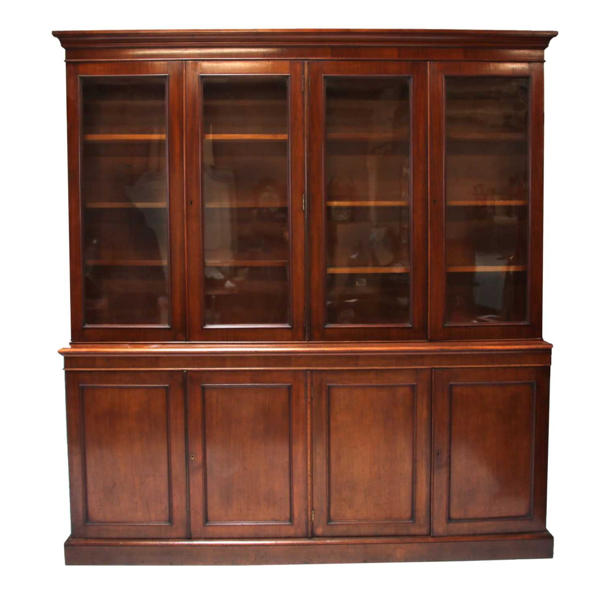 A Victorian mahogany library bookcase,