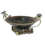 An Austro-Hungarian agate, silver gilt and enamel-mounted bowl