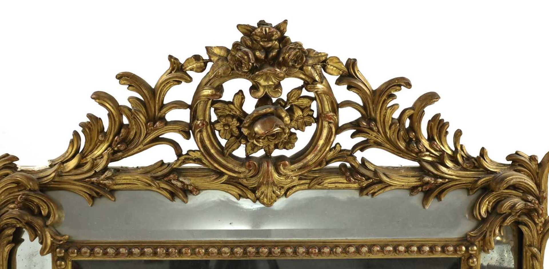 A French carved giltwood and composition wall mirror, - Image 2 of 13