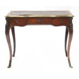 A Louis XV-style petit parquetry gilt-bronze-mounted bureau plat,