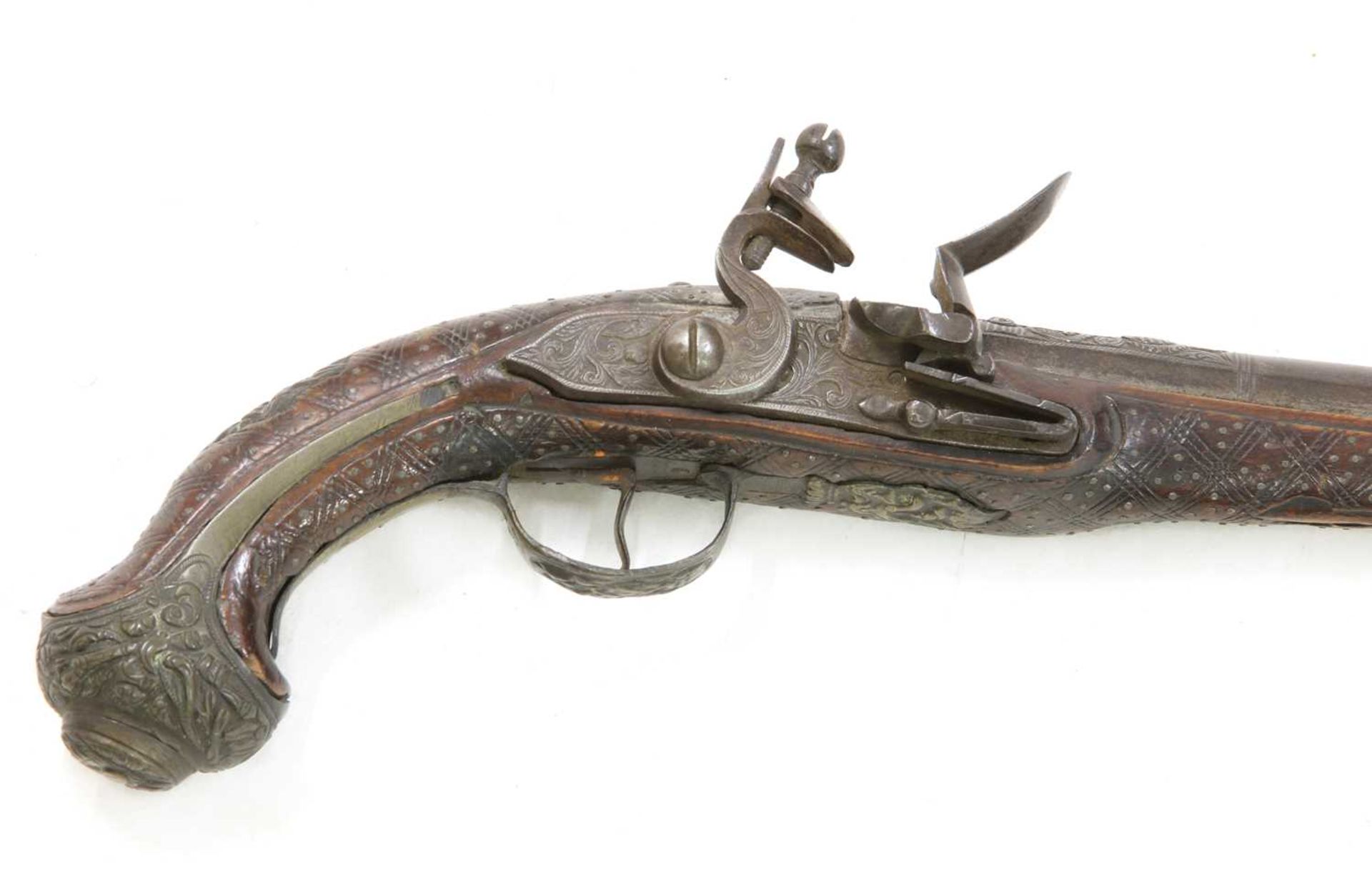A French Colonial flintlock holster pistol, - Image 3 of 4