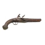 A French Colonial flintlock holster pistol,