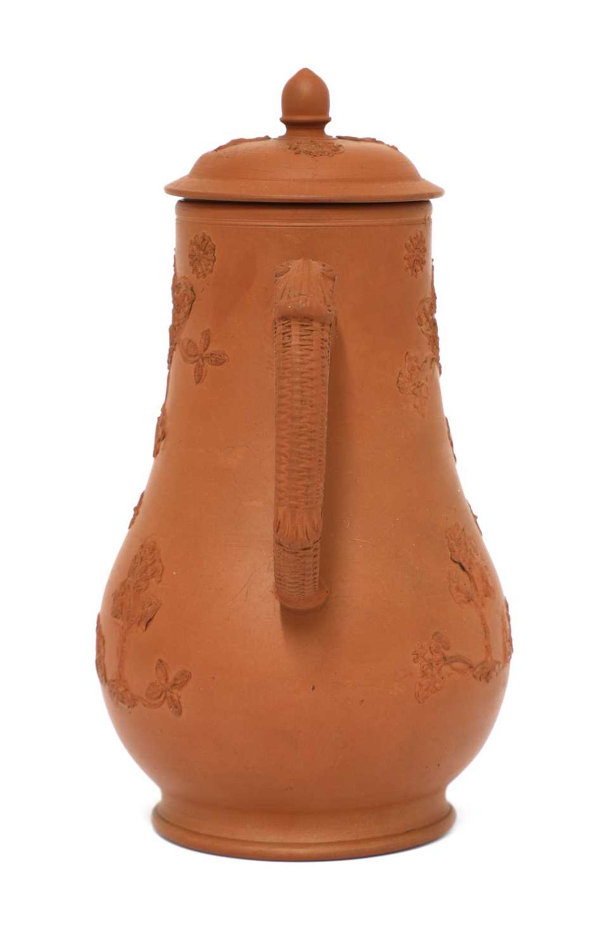 A Staffordshire redware baluster-shaped coffee pot and cover, - Image 2 of 4