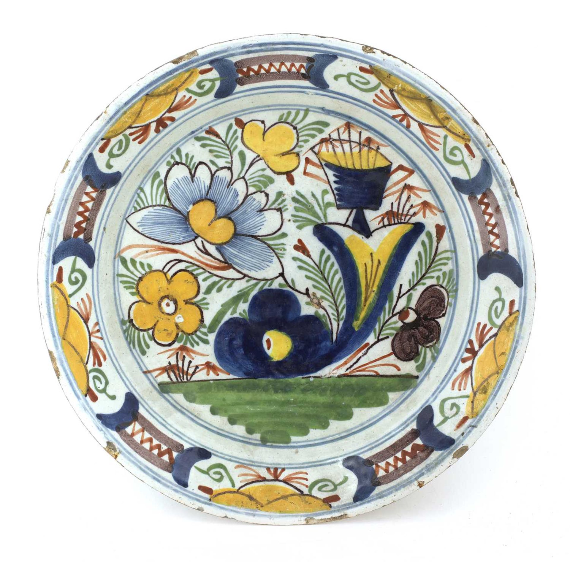 A Dutch delft dish,