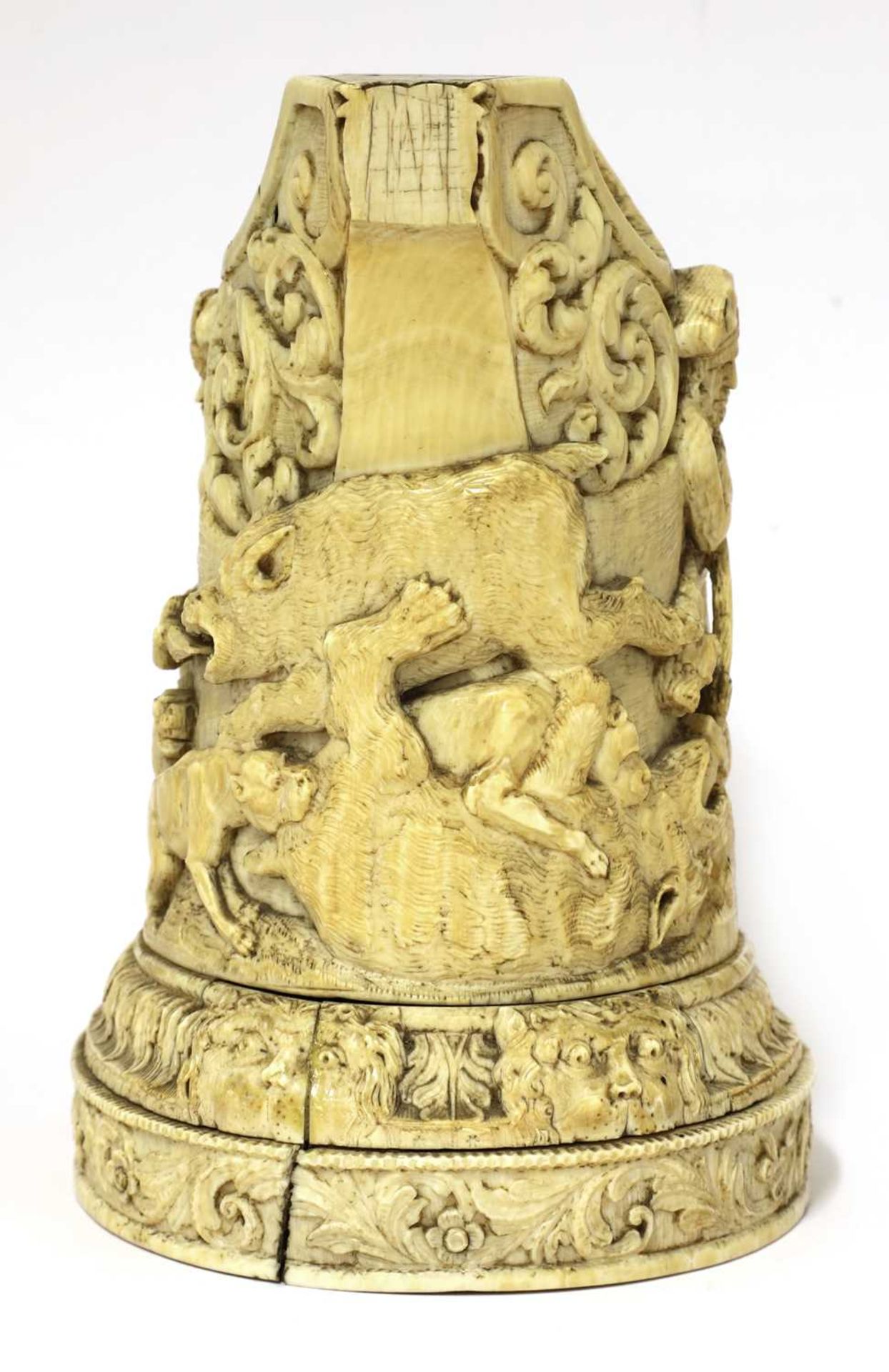 A carved ivory gun rest, - Image 2 of 5