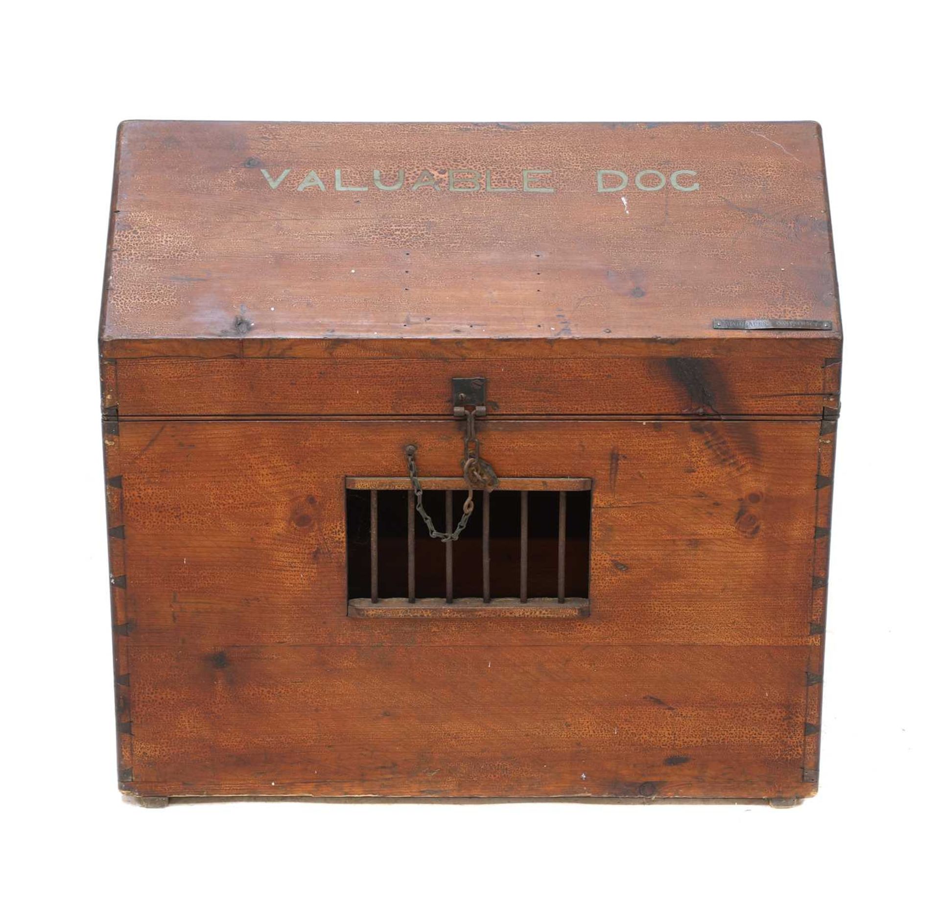 A painted pine dog box inscribed 'Valuable Dog', - Image 5 of 11