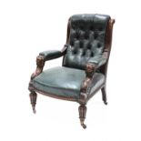 A Victorian mahogany armchair,