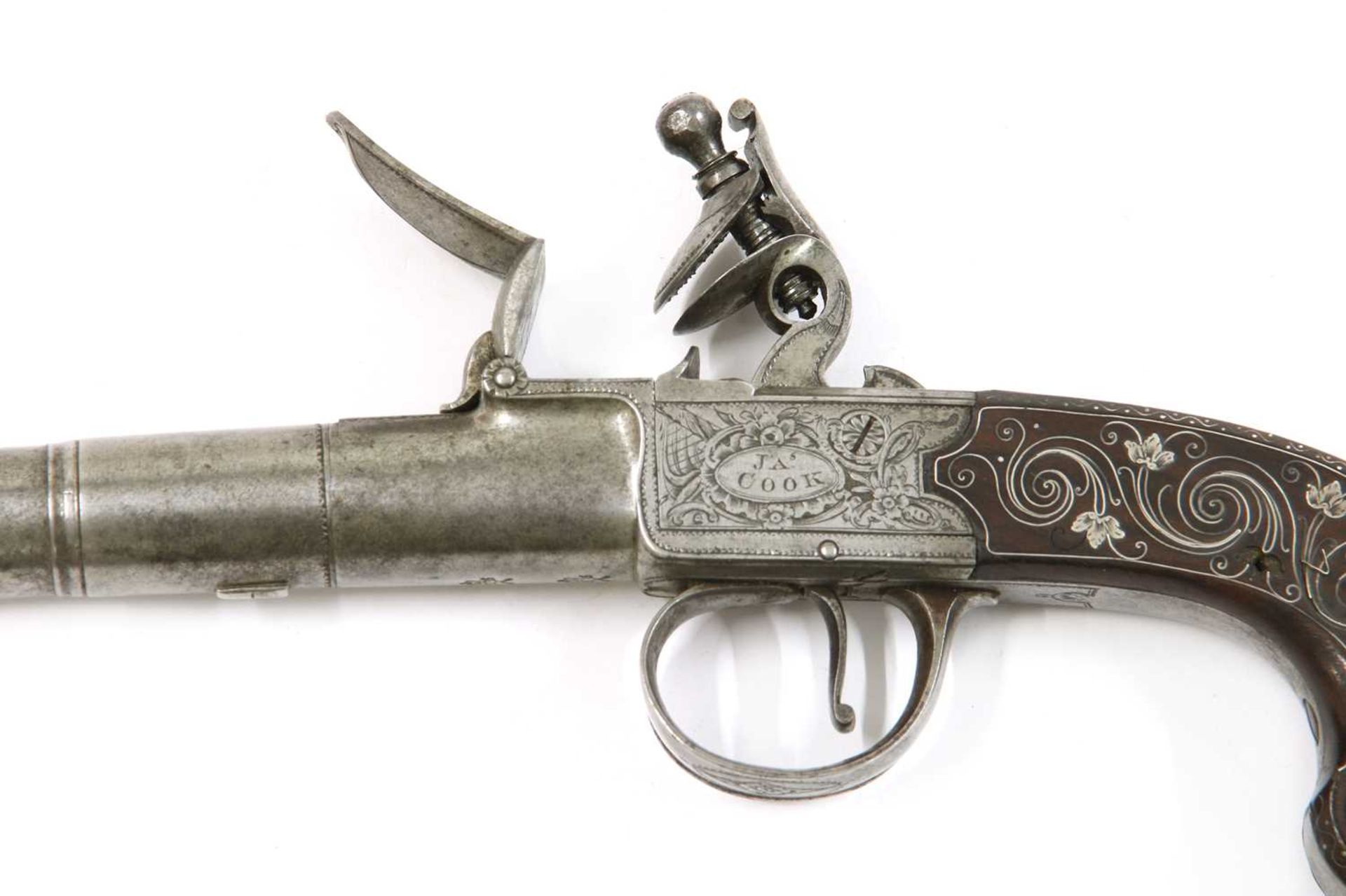 A pair of boxlock flintlock pistols - Image 4 of 6