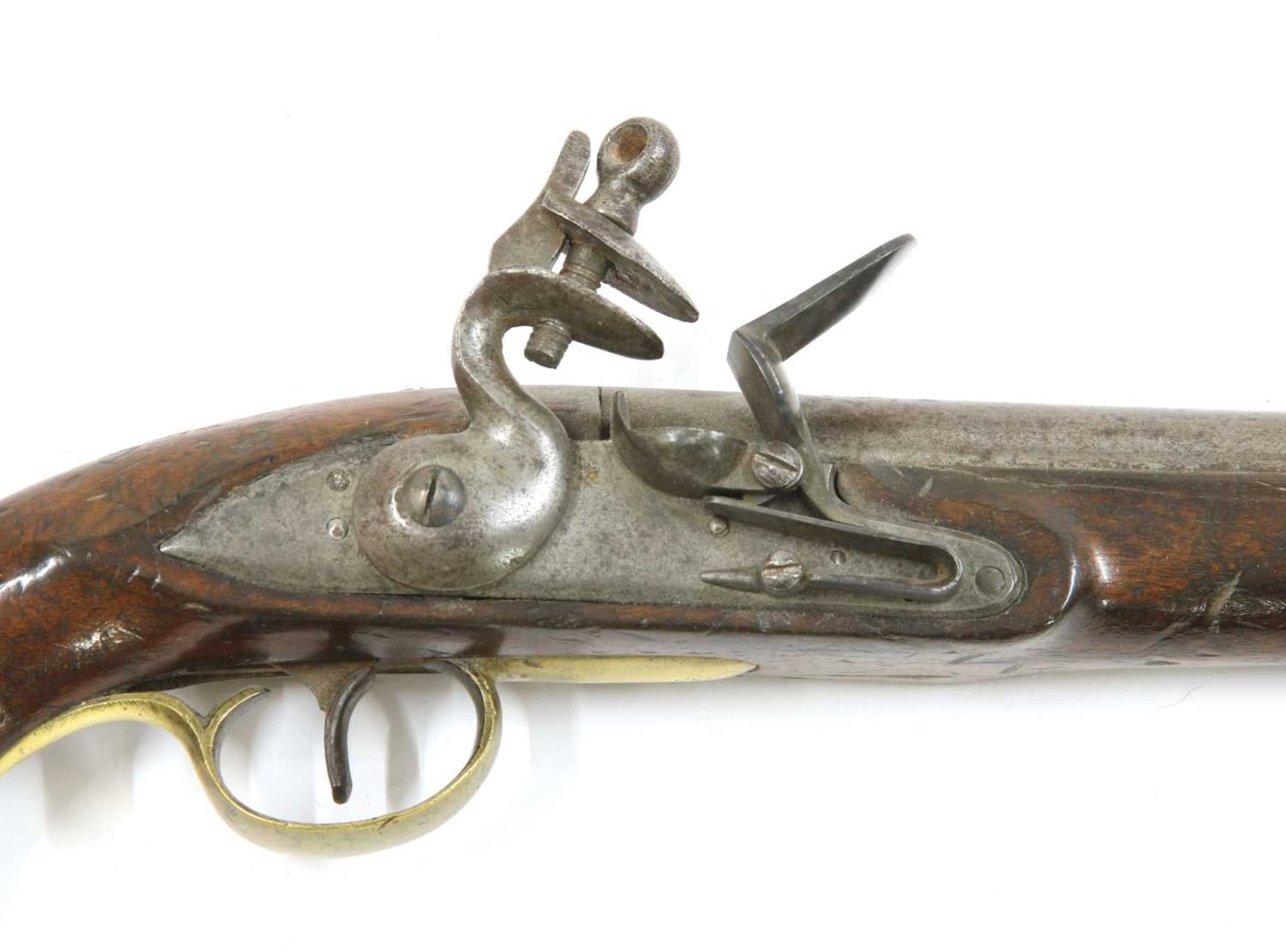 A Belgian flintlock sea service pistol, - Image 3 of 3