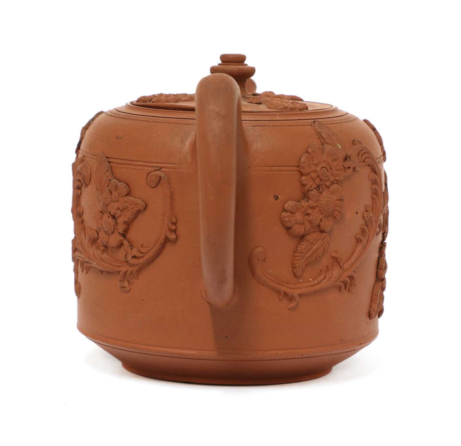 A Staffordshire redware small cylindrical teapot and cover, - Image 3 of 4