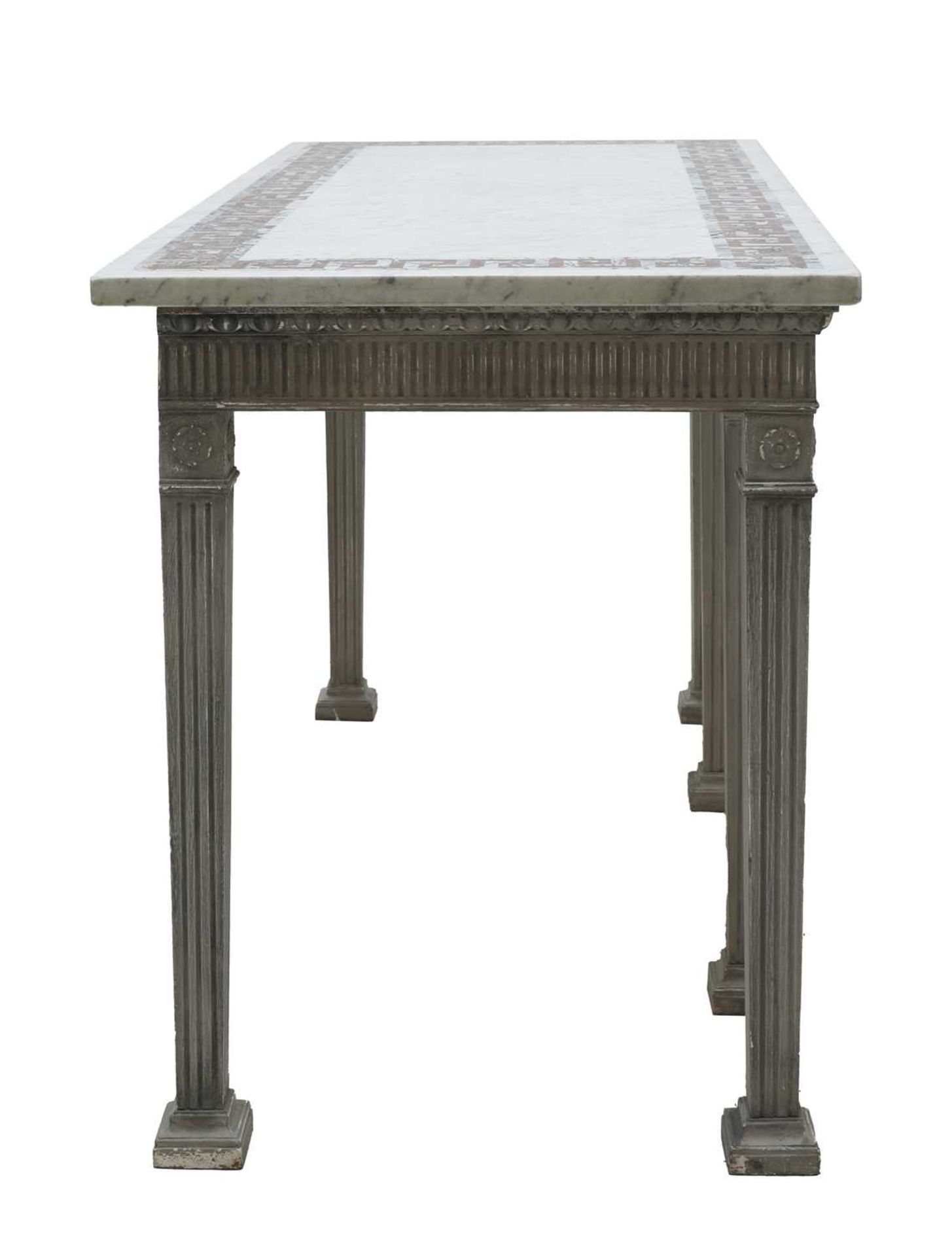 A pair of contemporary marble-topped console tables, - Image 5 of 11