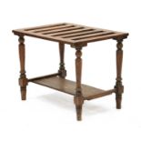 A country oak luggage stand,