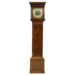 A seaweed marquetry and walnut longcase clock,