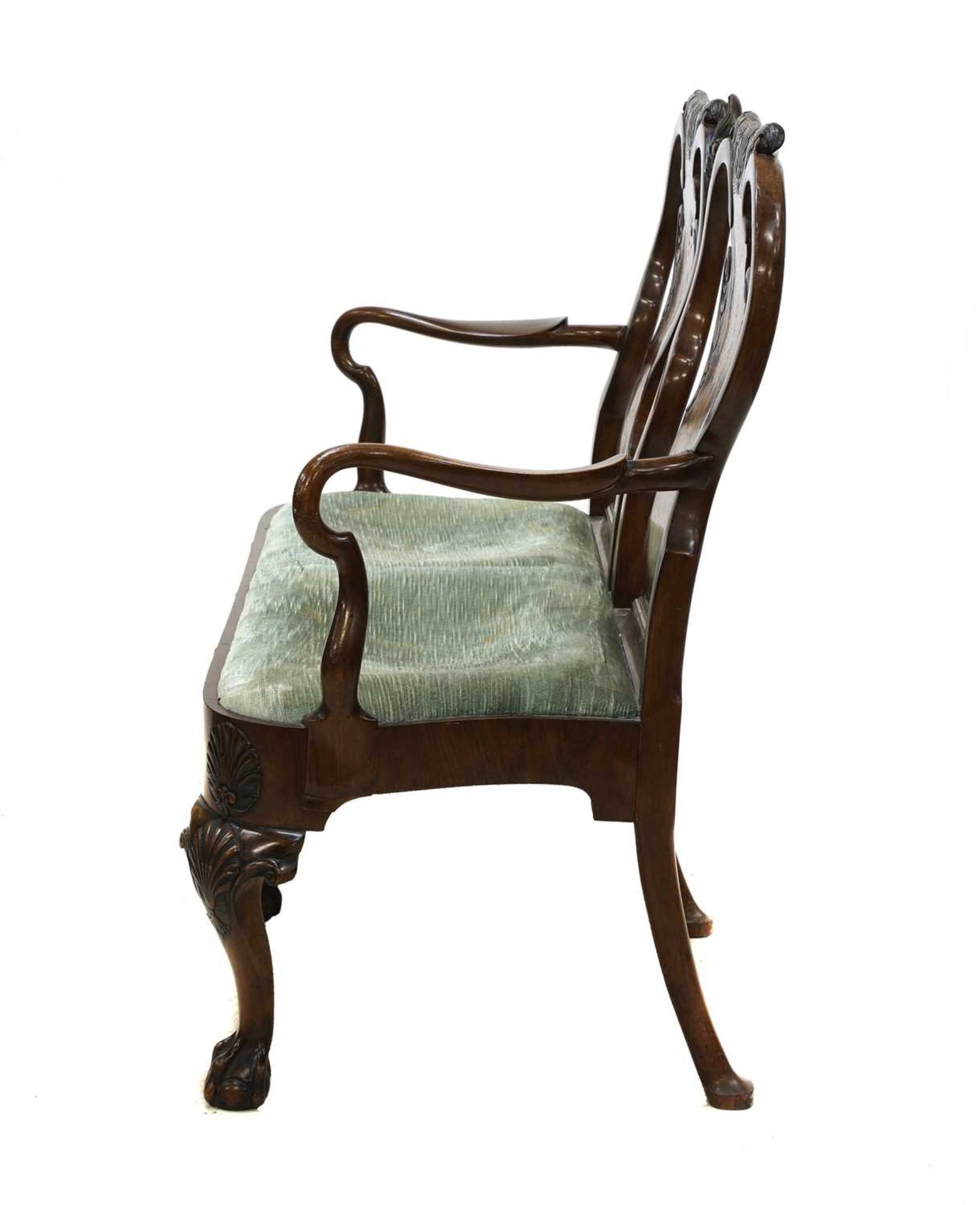 A George II-style walnut two-seater settee, - Image 5 of 10