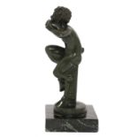 A bronze figure of Pan,