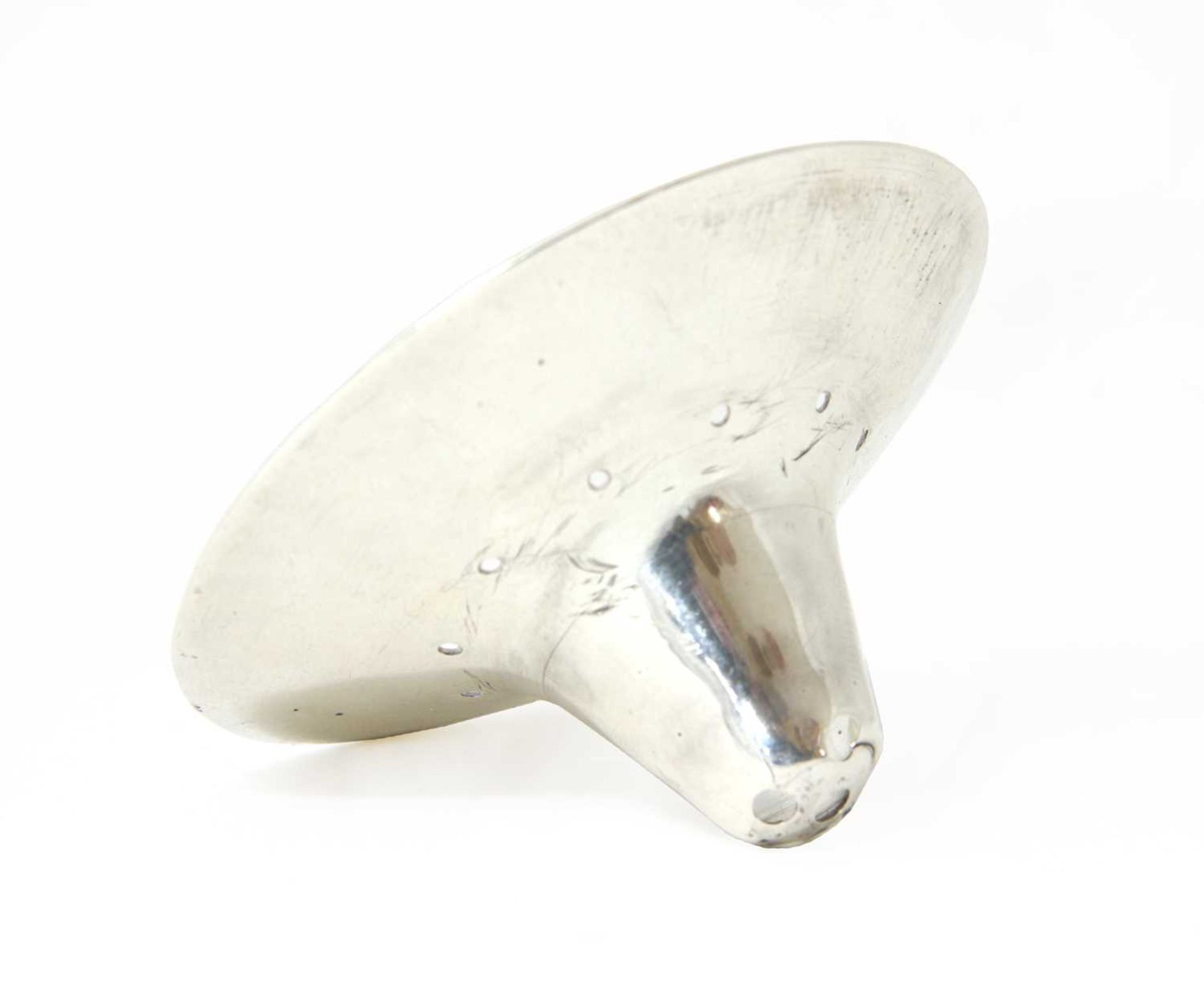 A George III silver nipple shield, - Image 2 of 3