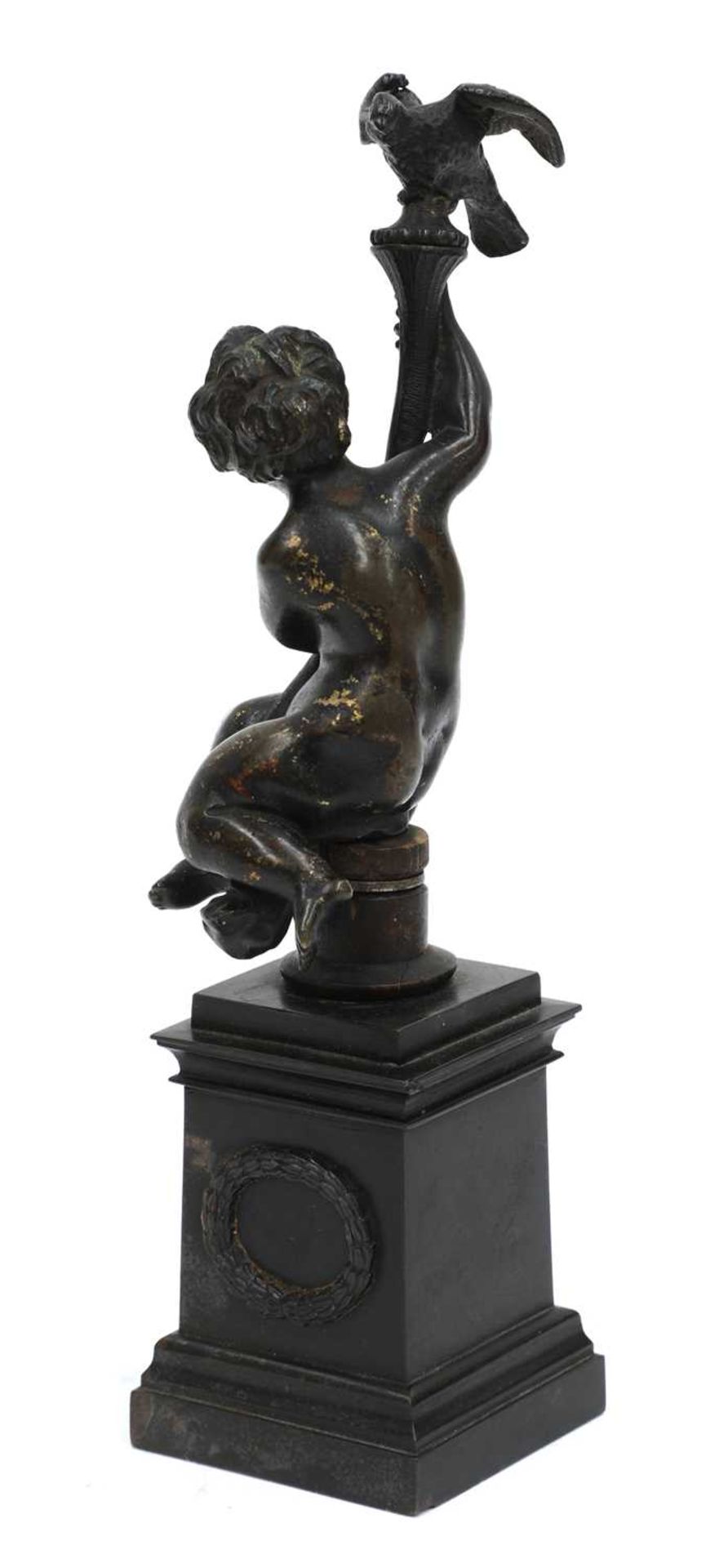 A French bronze figure of a putto, - Image 3 of 3