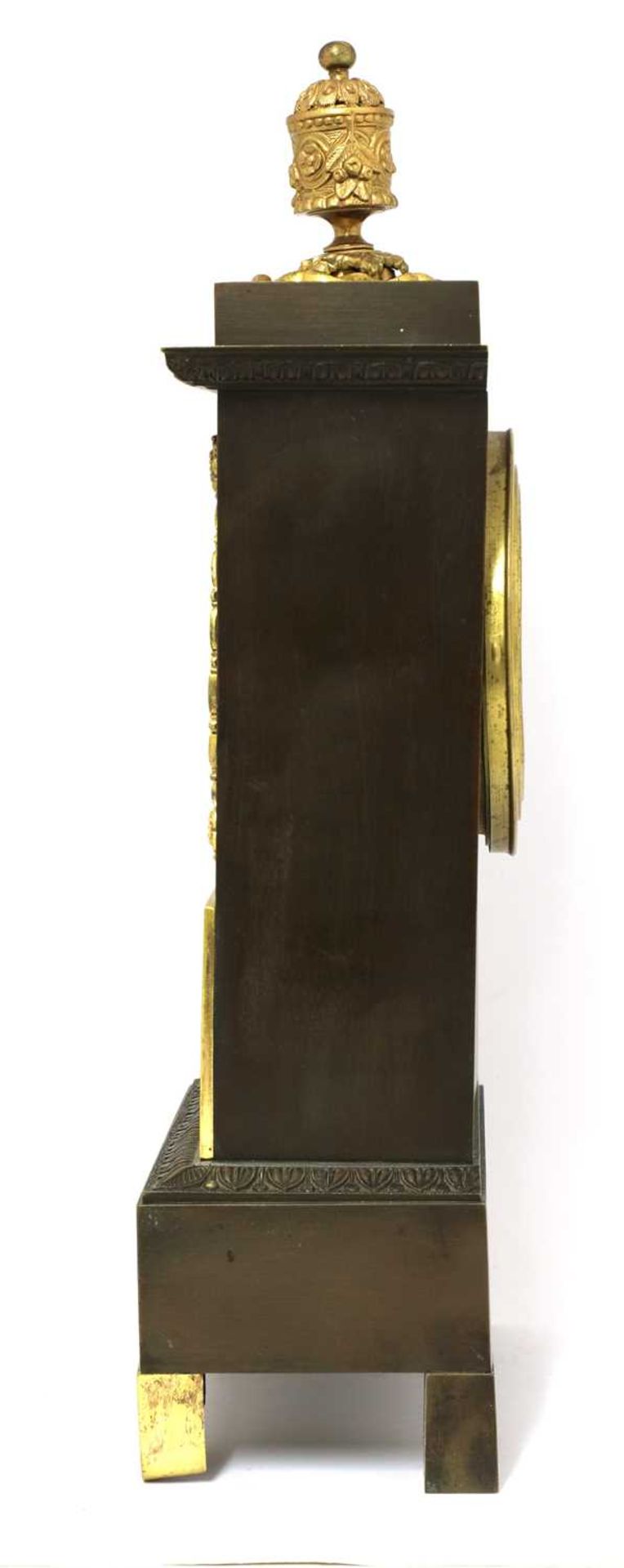 A French bronze table clock, - Image 3 of 5