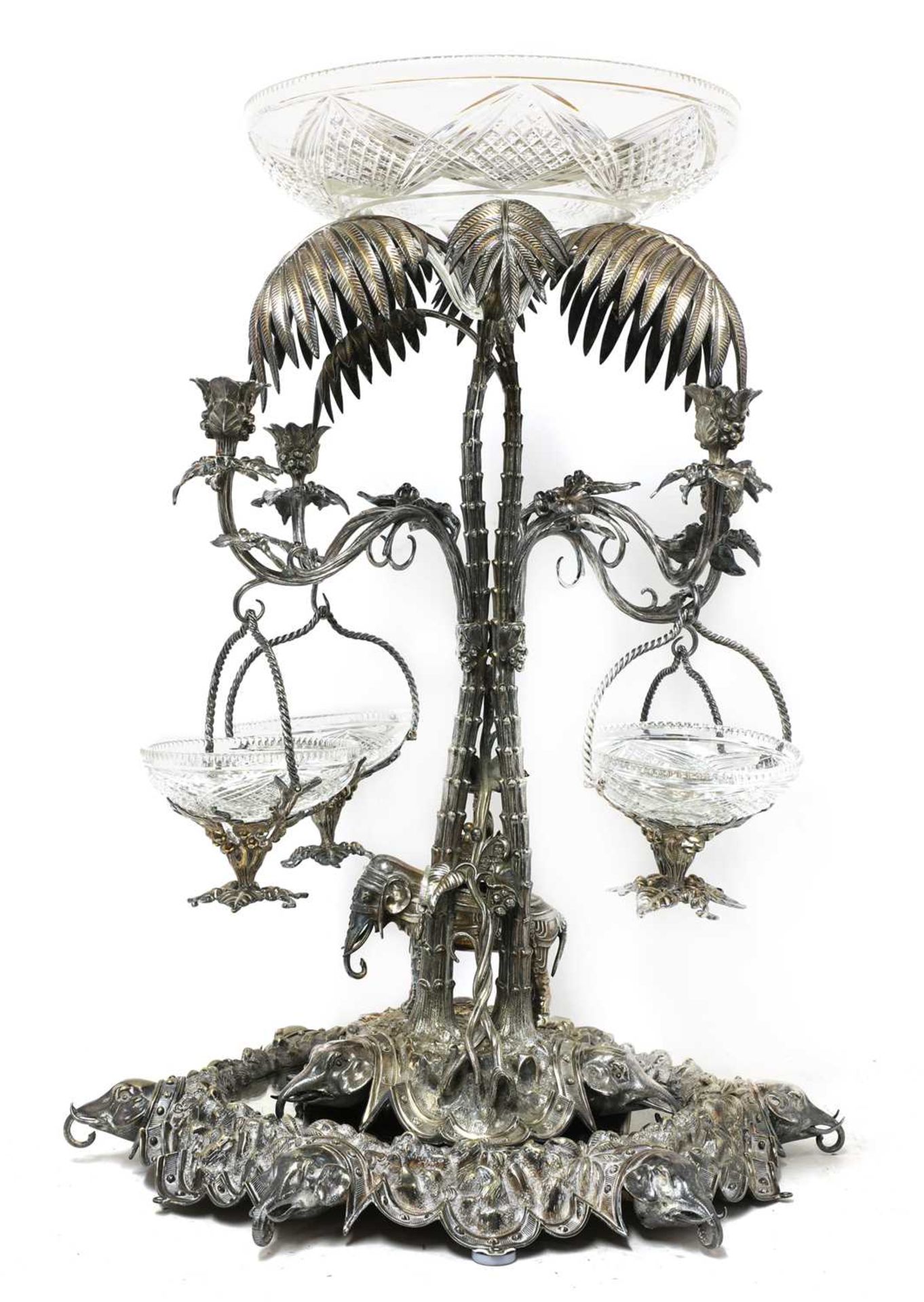 A Victorian silver-plated centrepiece, - Image 2 of 14
