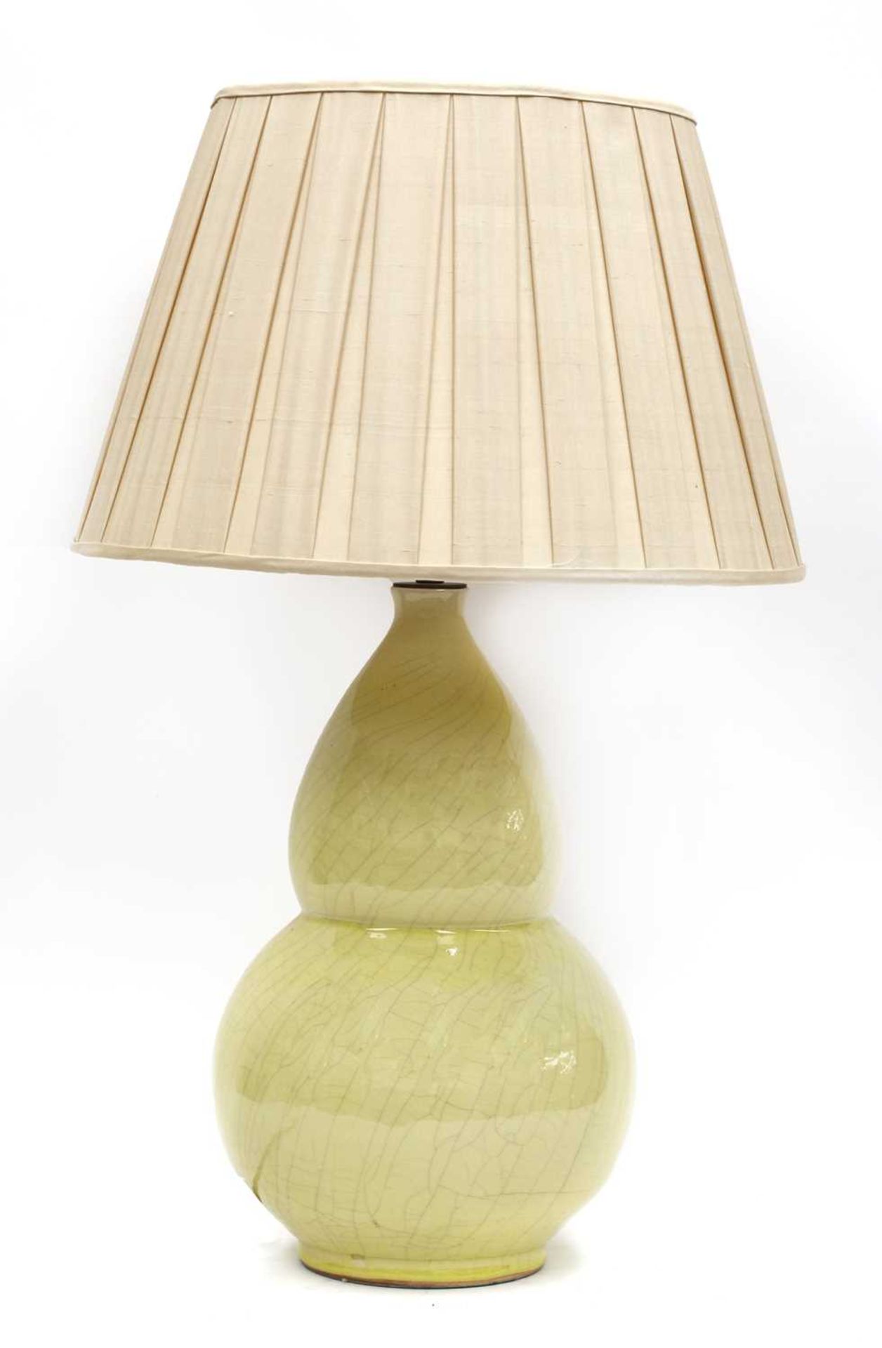 A Chinese style crackle-glazed porcelain table lamp, - Image 2 of 2