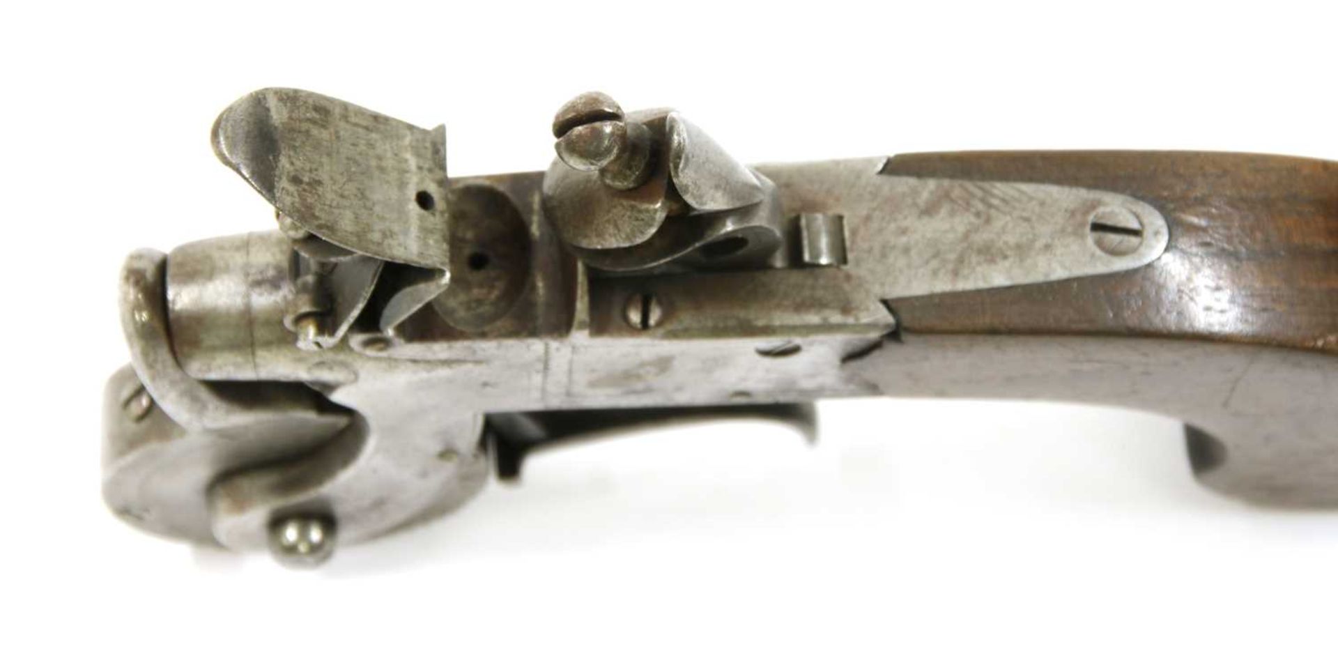 A box-lock flintlock Eprouvette steel action powder tester - Image 3 of 3