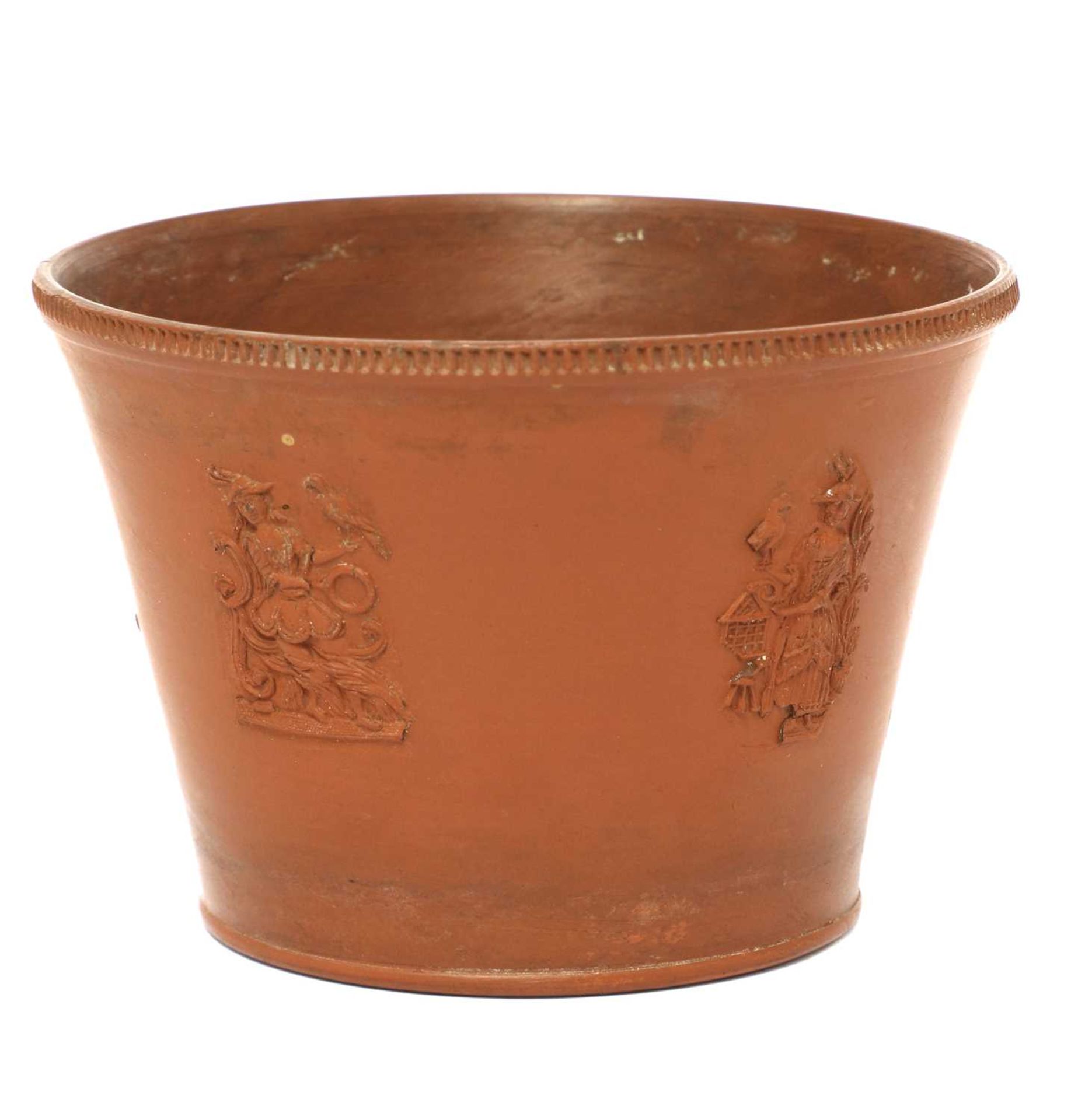 An unusual Staffordshire redware flared flowerpot, - Image 3 of 12