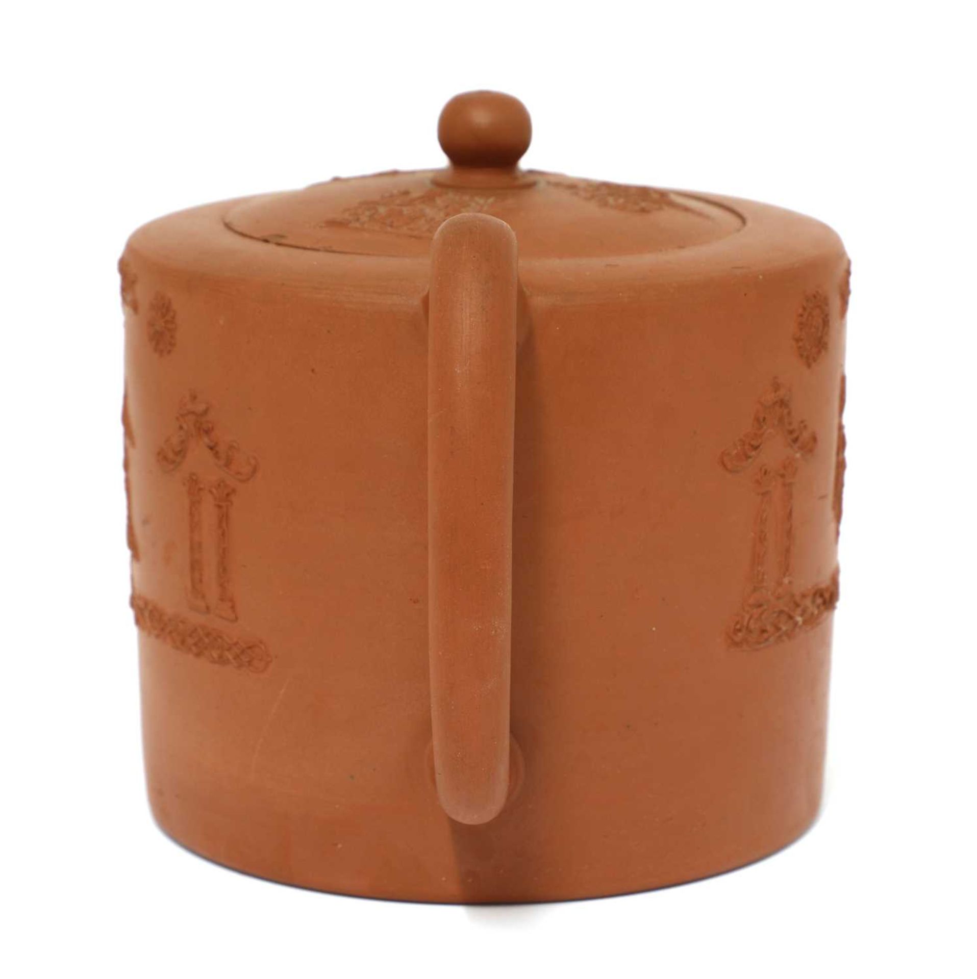 A Staffordshire redware cylindrical teapot and cover, - Image 3 of 4