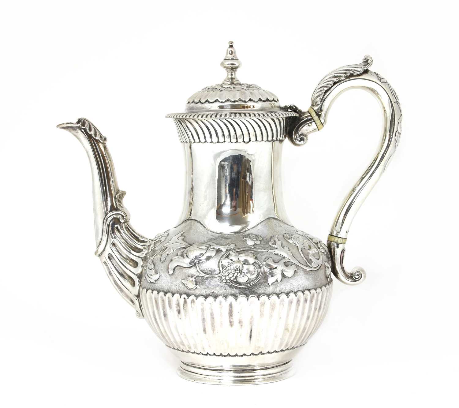 A Victorian silver coffee pot, - Image 2 of 3