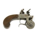 A box-lock flintlock Eprouvette steel action powder tester