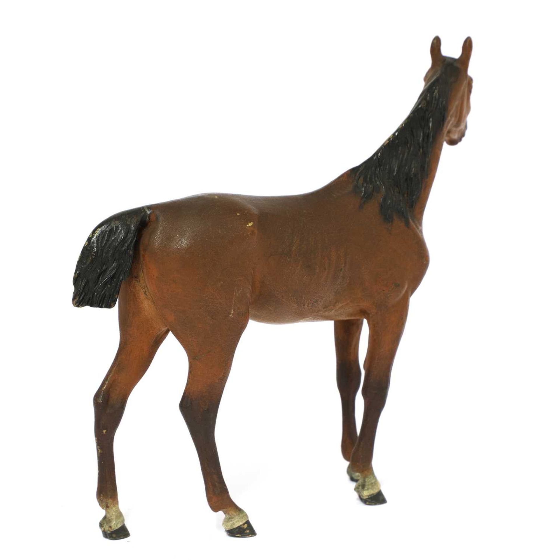 A cold-painted bronze of a bay horse, - Bild 2 aus 3