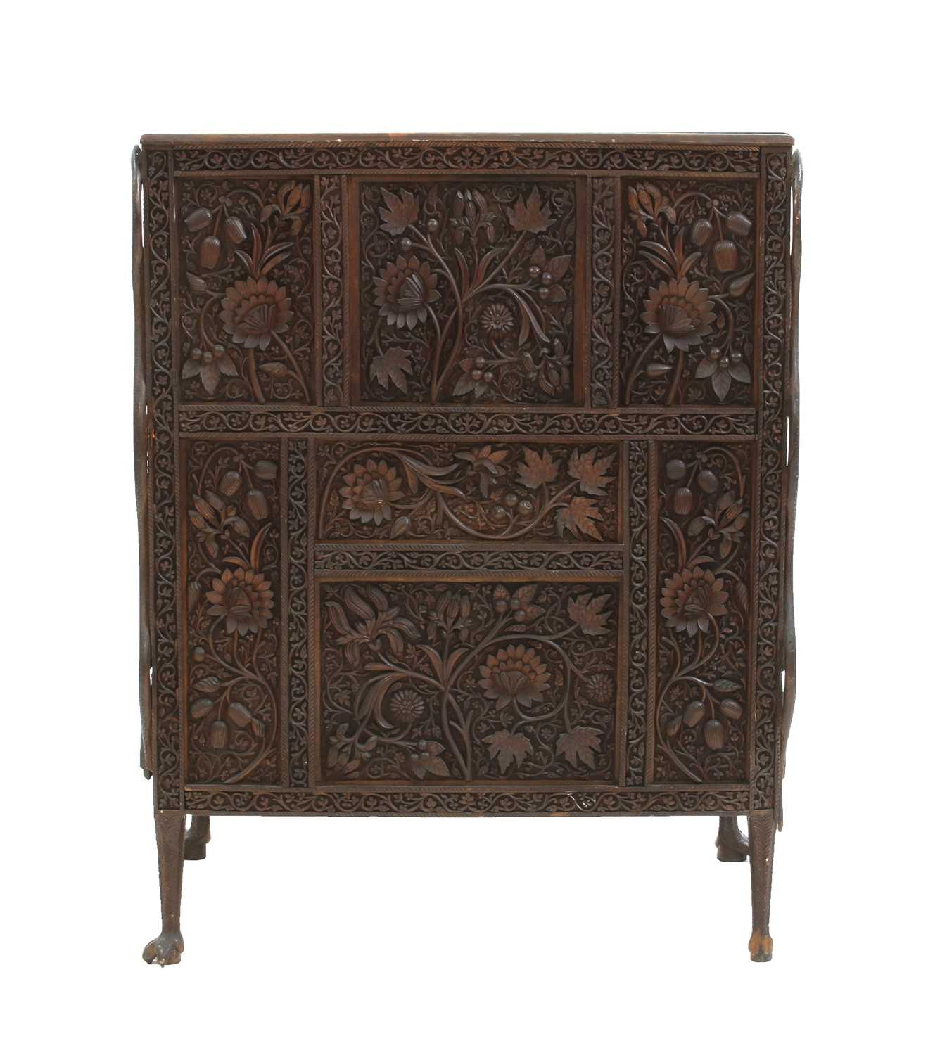 An Anglo-Indian rosewood bureau, - Image 6 of 10