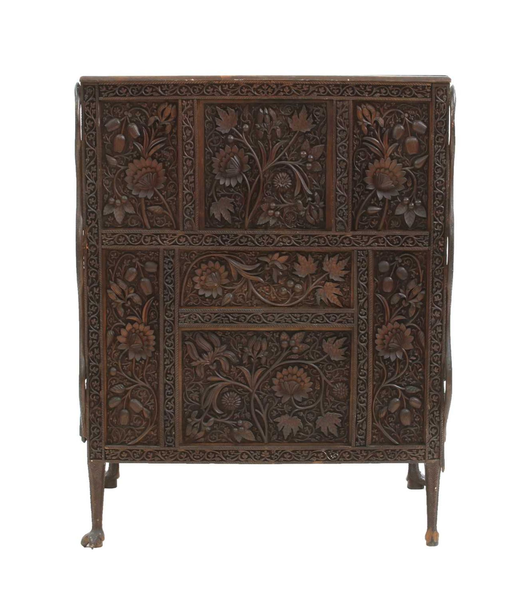 An Anglo-Indian rosewood bureau, - Image 6 of 10