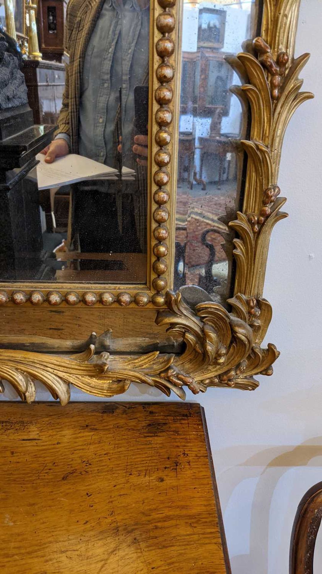 A French carved giltwood and composition wall mirror, - Image 8 of 13