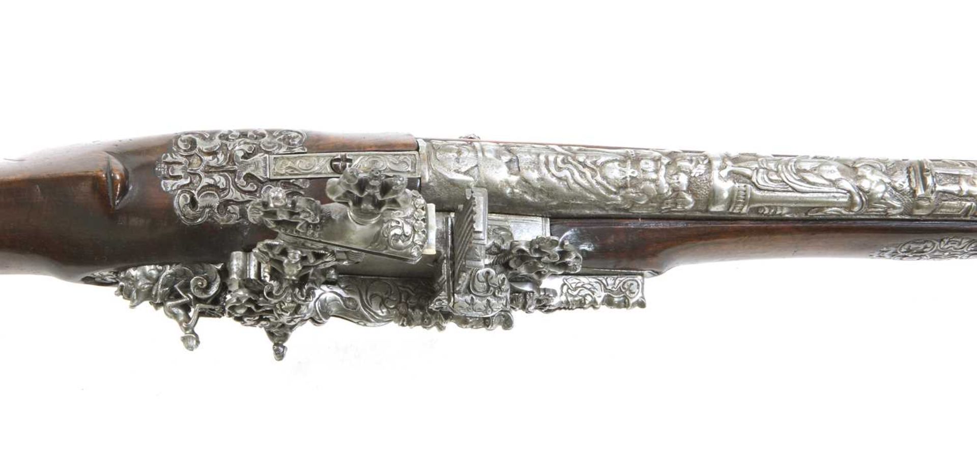 A Brescian Miquelet lock long-barrelled pistol, - Image 5 of 6