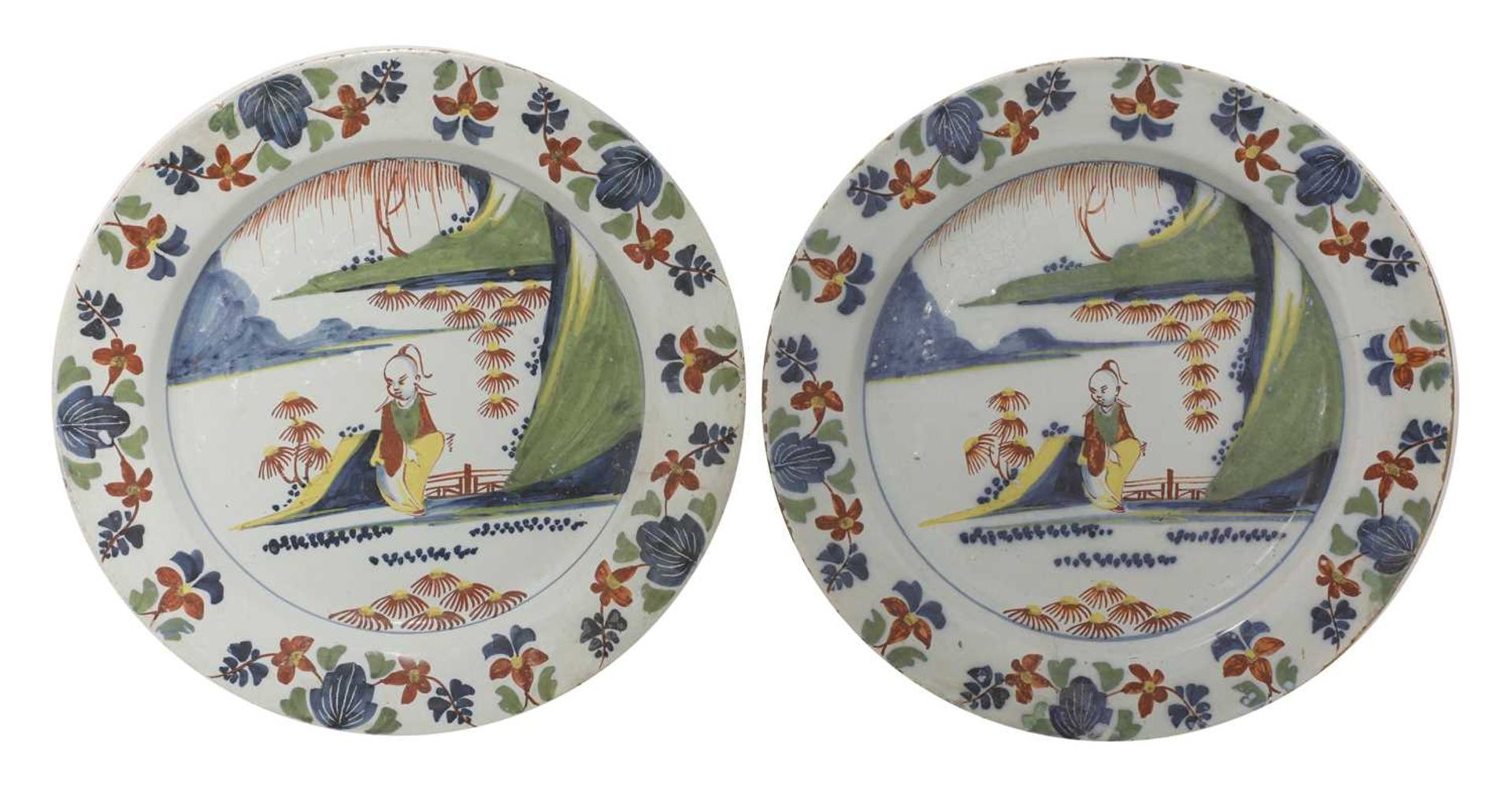 A pair of delft chargers,