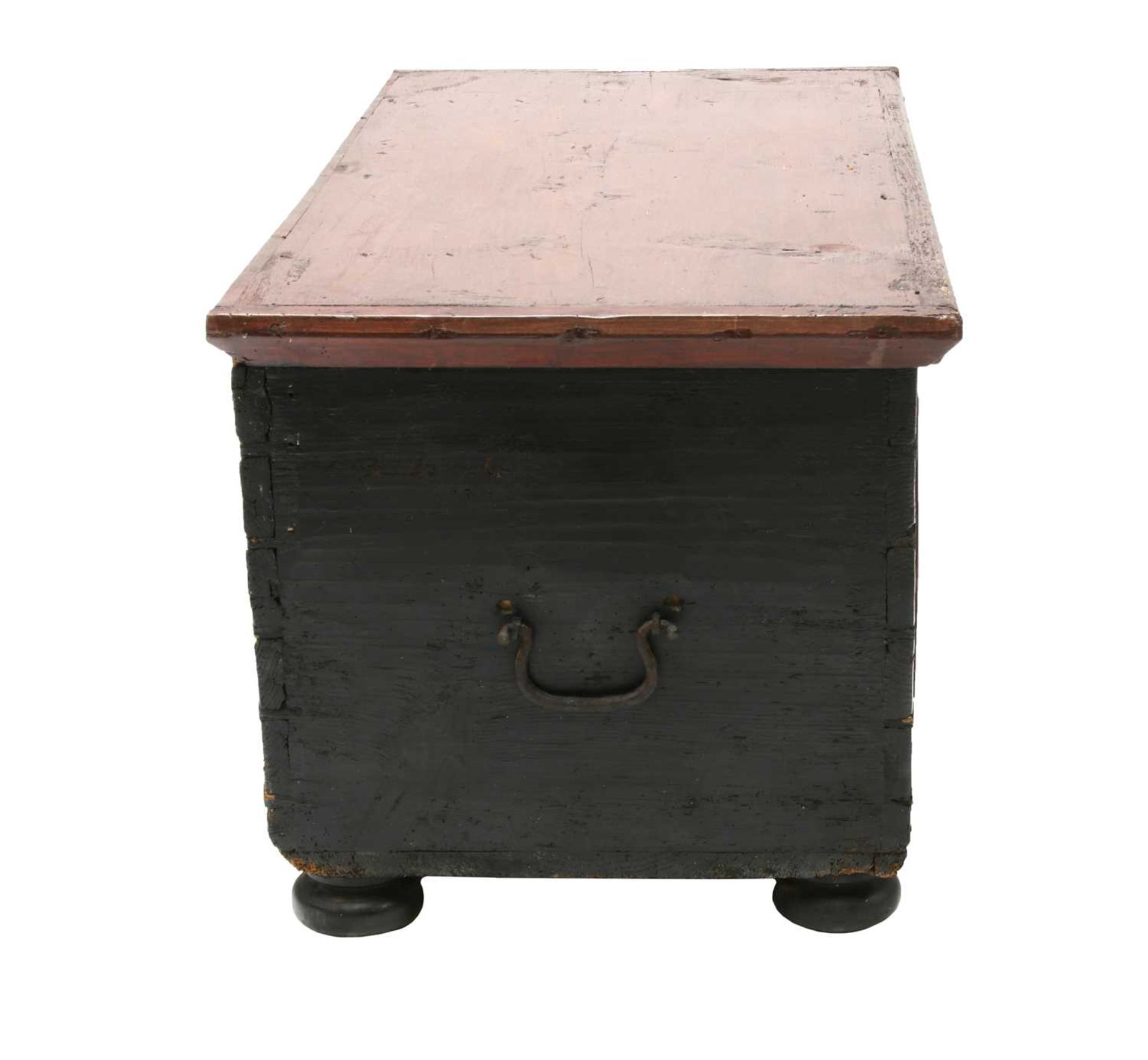 A Continental painted pine coffer, - Image 5 of 7