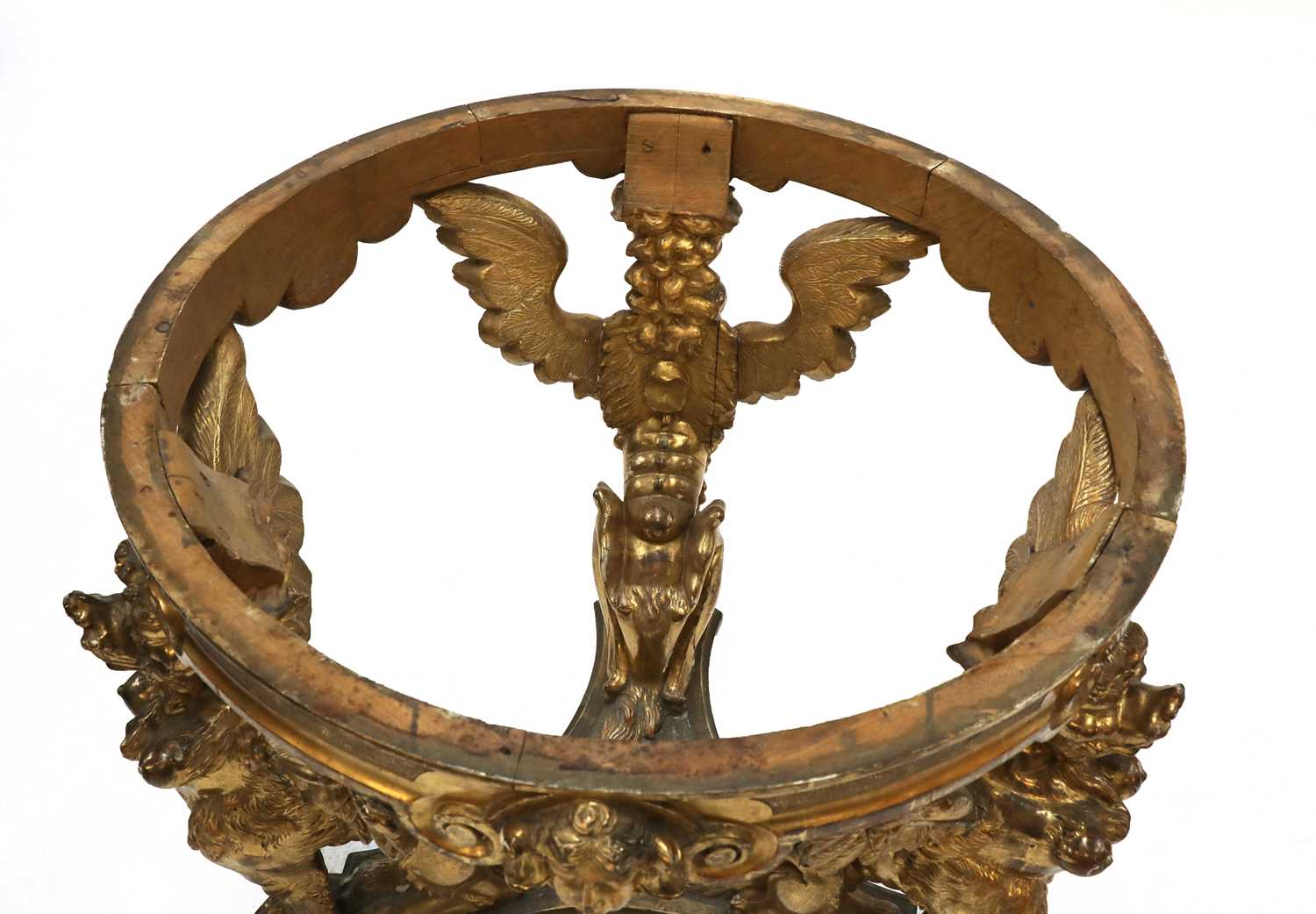 An Irish carved and giltwood centre table in the manner of Del Vecchio, Dublin, - Image 6 of 9