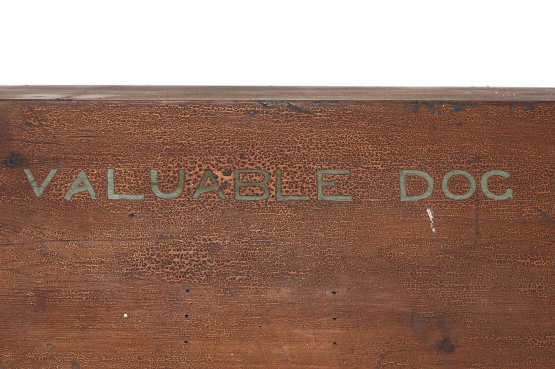 A painted pine dog box inscribed 'Valuable Dog', - Image 9 of 11