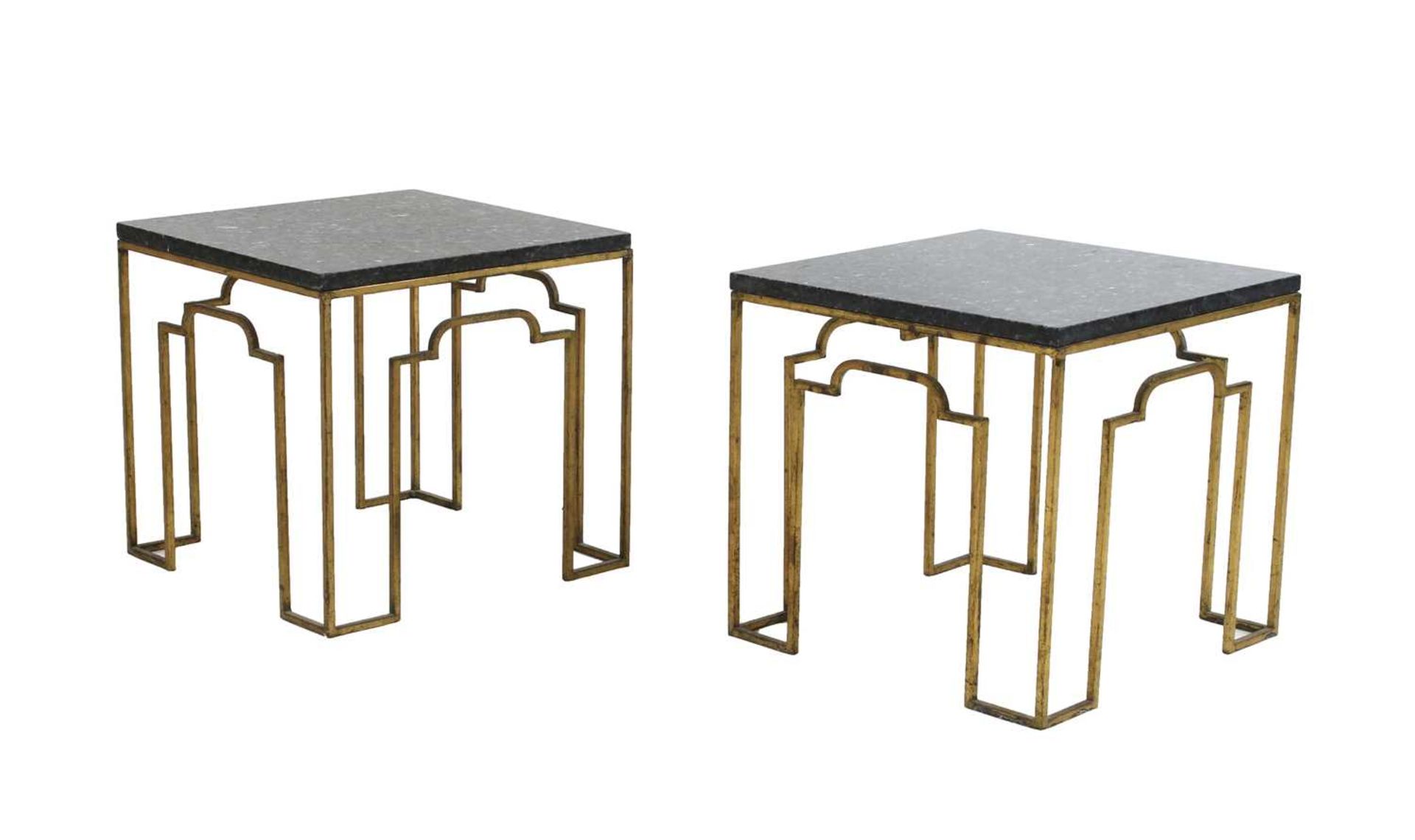 A pair of Art Deco-style occasional tables,