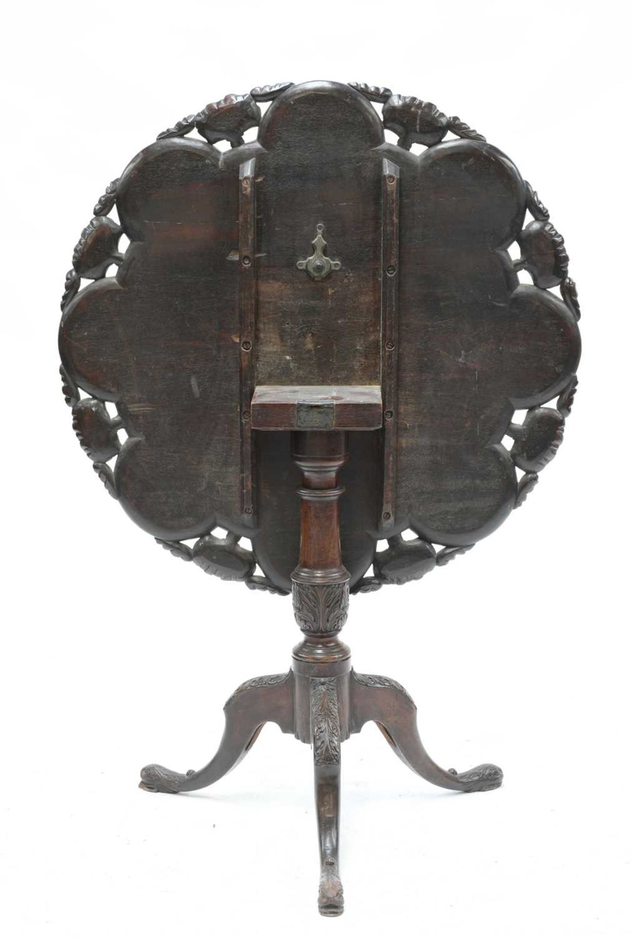 A mahogany tripod table, - Image 3 of 5