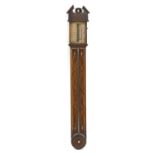 A strung mahogany stick barometer,