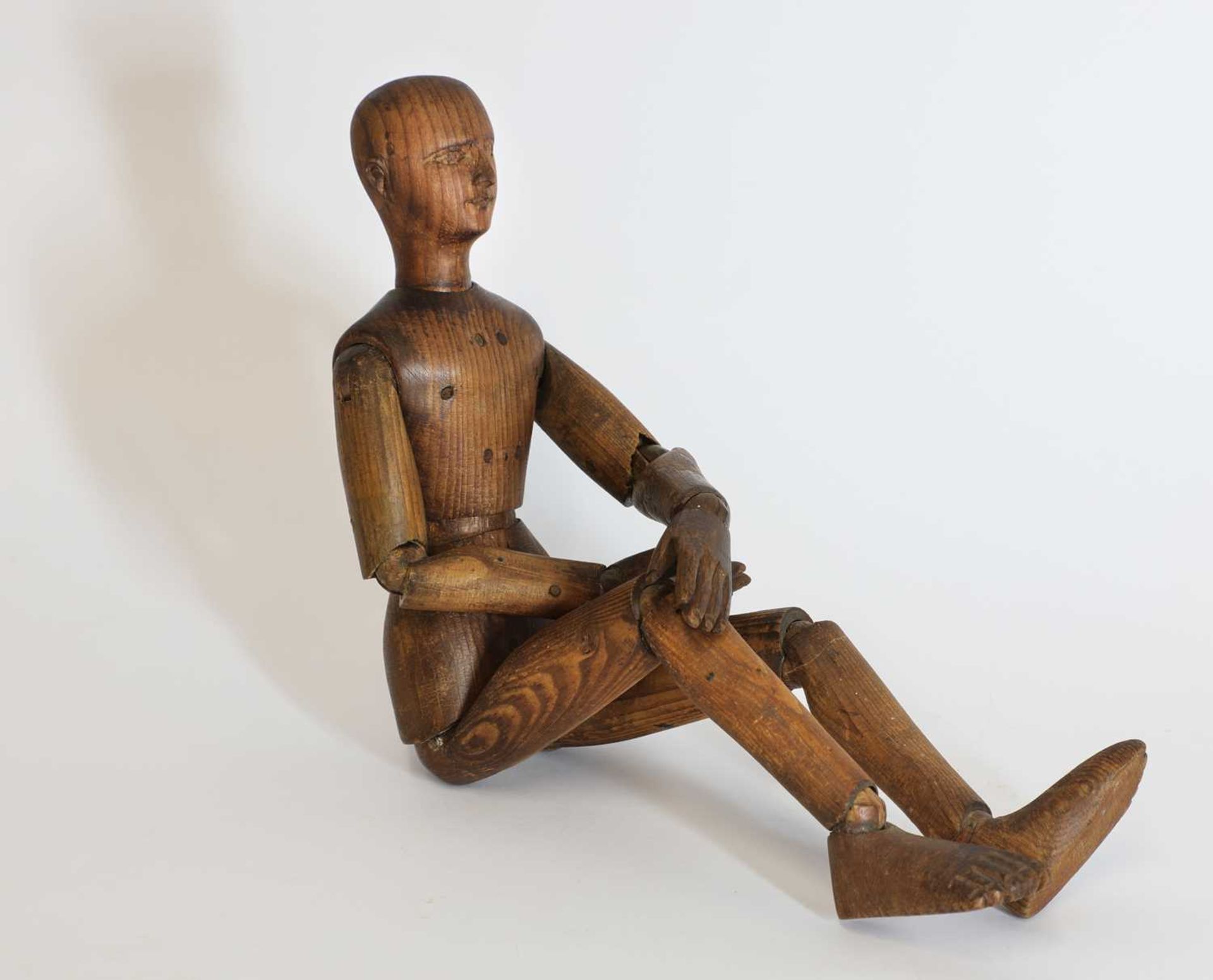 A French carved pine artist's lay figure, - Image 6 of 8