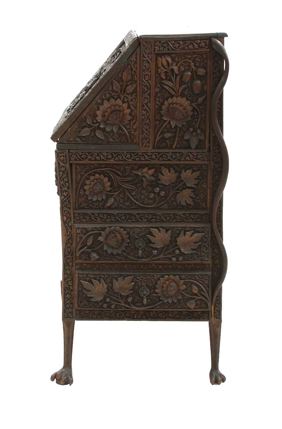 An Anglo-Indian rosewood bureau, - Image 5 of 10