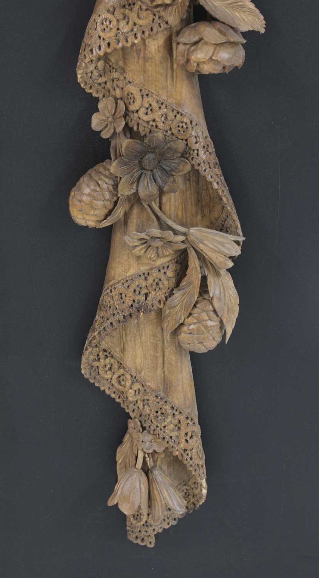 A carved wall hanging in the style of Grinling Gibbons, - Image 3 of 4