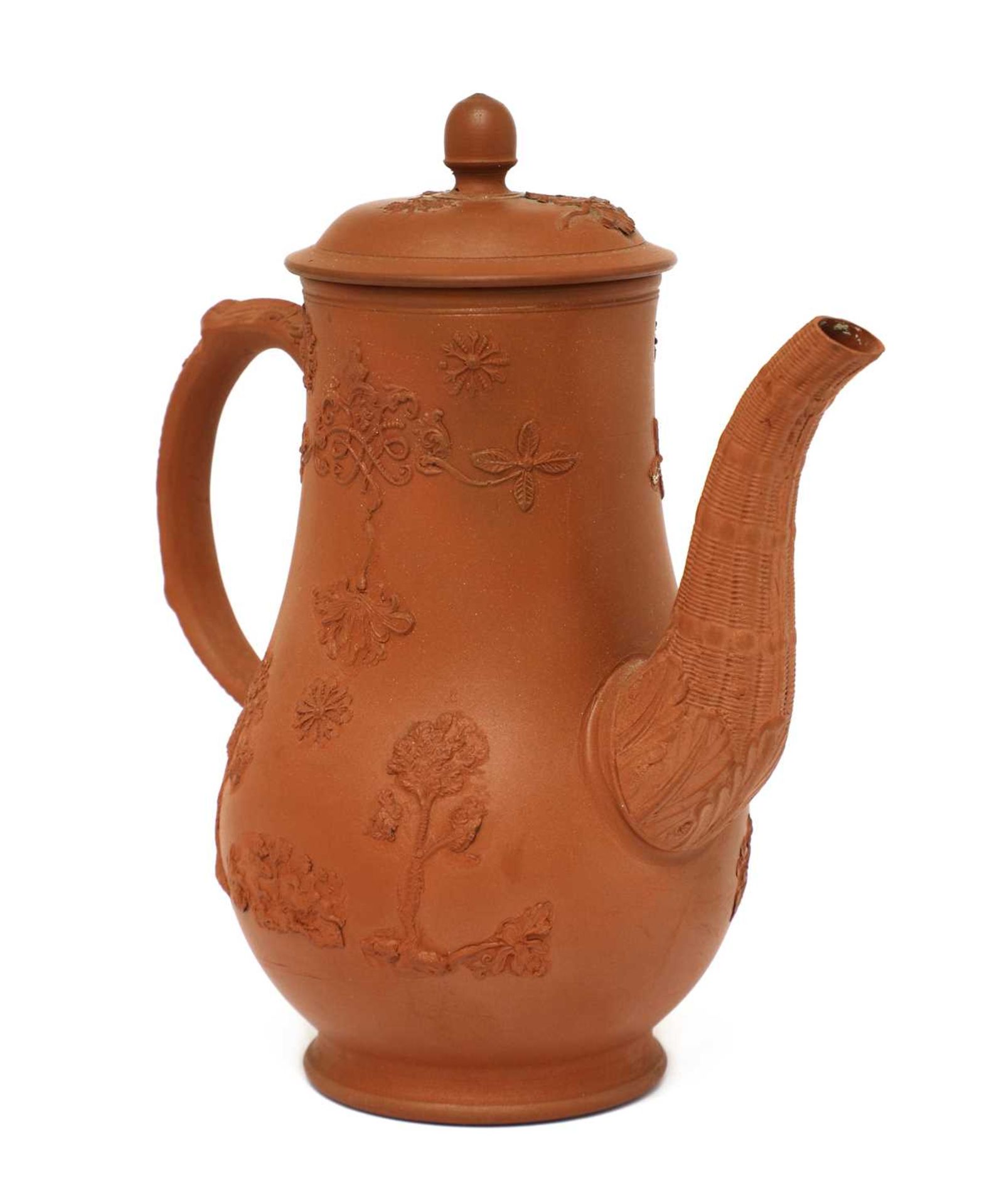 A Staffordshire redware small baluster-shaped coffee pot and cover, - Image 3 of 4