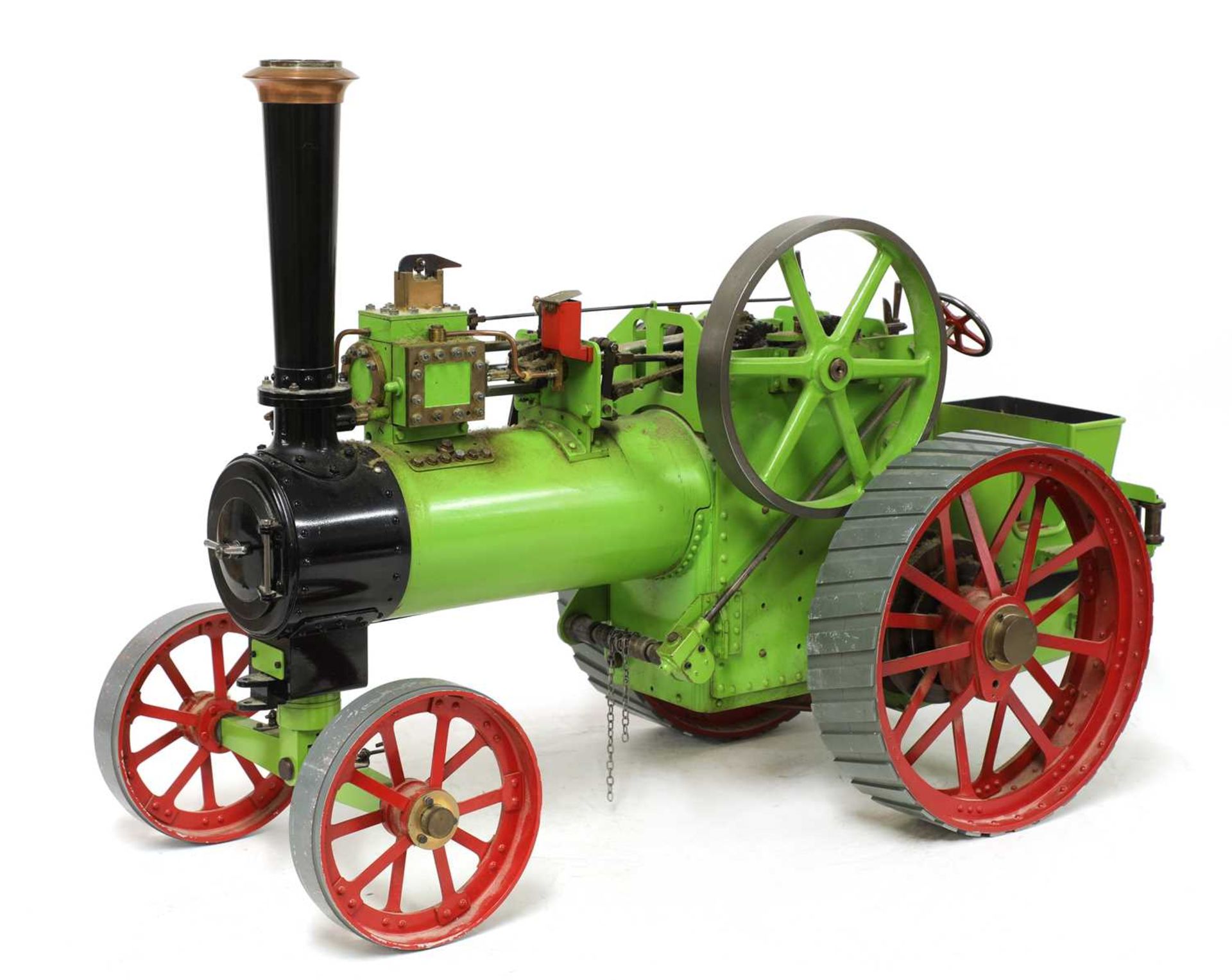 A live steam traction engine,