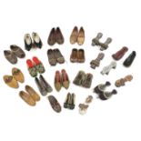 A collection of Asian shoes,