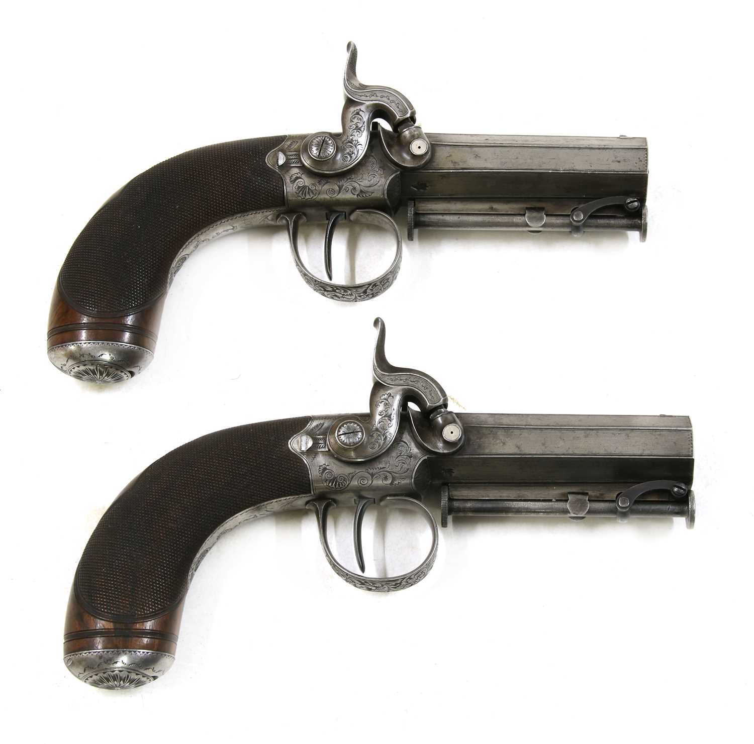 A cased pair of percussion travelling pistols by Forsyth & Co, - Image 2 of 5
